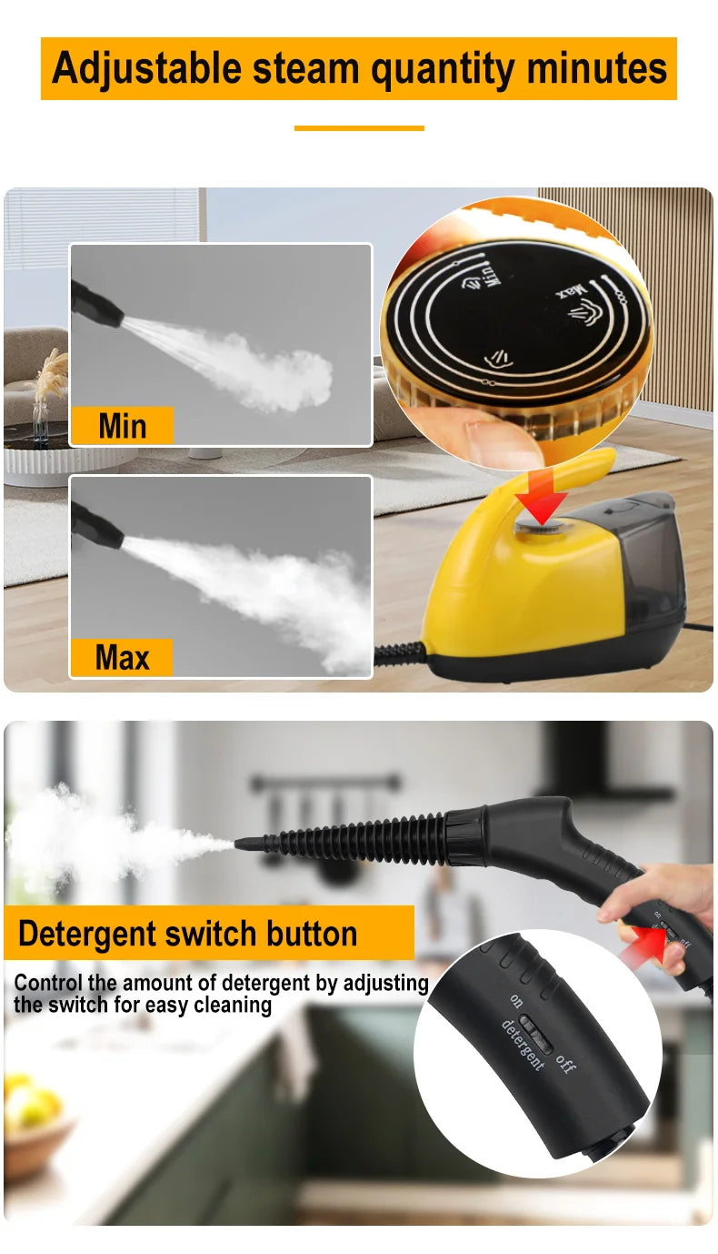Handheld Steam Cleaner Automotive Sterilization Disinfection High Temperature Wiper Washer for Floor Kitchen Cars Steam mop
