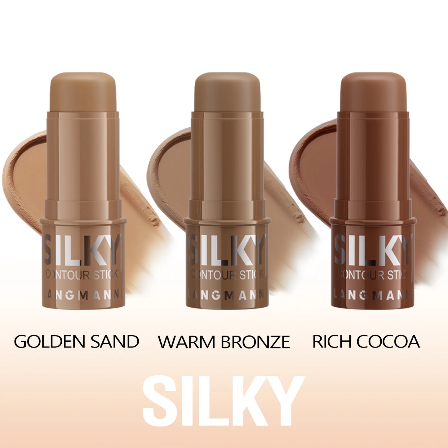 LANGMANNI Tri-Color Multi-Functional Face Brightening Contour Stick Contouring & Brightening Skin-Perfecting Stick