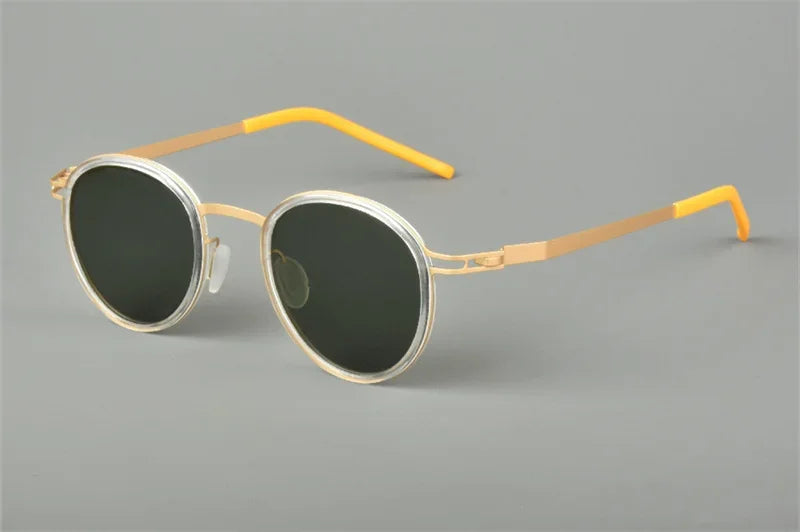 Germany Brand Polarized Sunglasses Men Women Round Driving Outdoor Glasses Frame UV Protect Sun Glasses Optical Eyeglasses Gafas