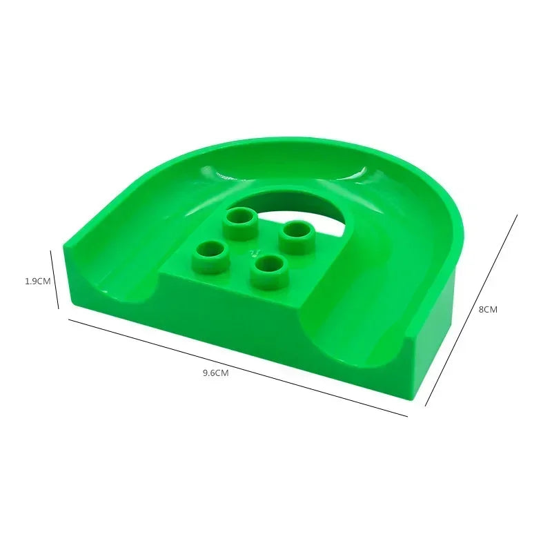 Big Size Building Blocks Marble Race Run Maze Games Compatible Large Bricks Running Ball Chute Giraffe Kids Gift Educational Toy