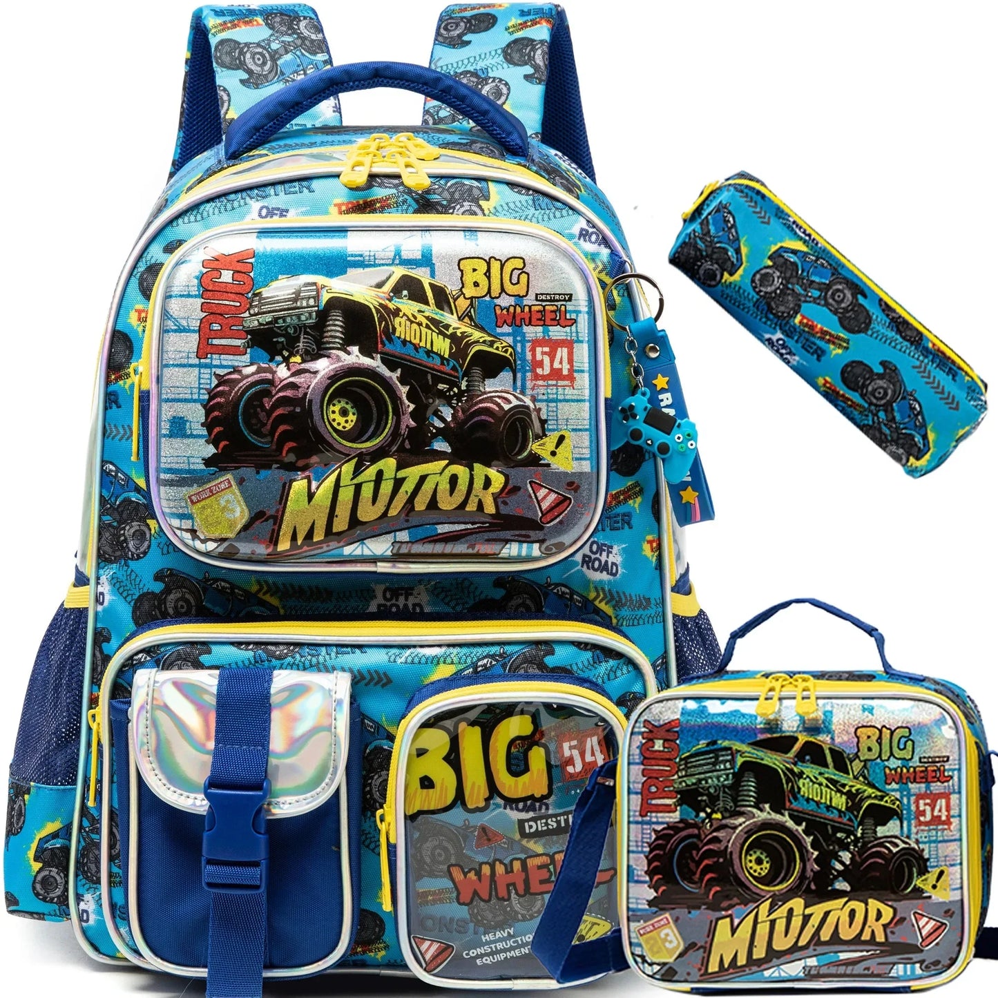 School Bags for Primary Children 3 in 1 School Bag Child with Lunch Bag Kids Book Bag for Boys Girls Kawaii Backpack