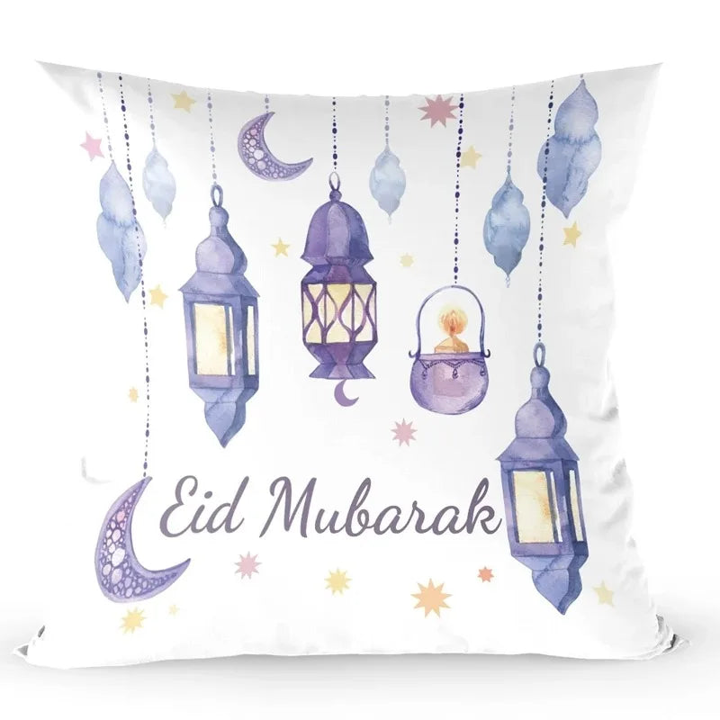 2024 Islamic Muslim Ramadan Home Decor Pillow Cases Eid Mubarak Living Room Sofa Decoration Cushion Covers