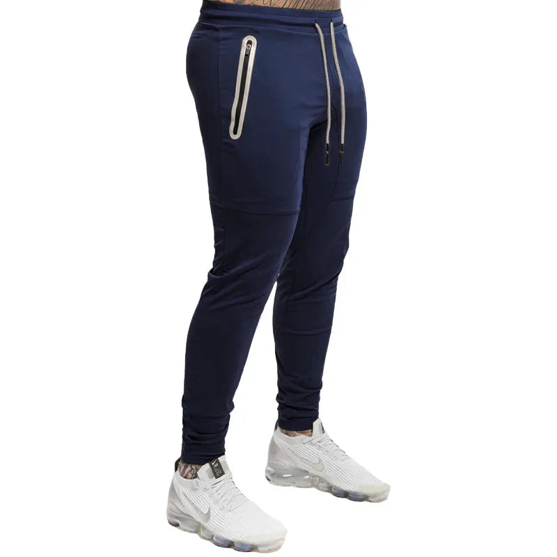 Autumn Winter Pants Men Sweatpant Jogger Casual Sweat Pants Zipper Packets 3XL
