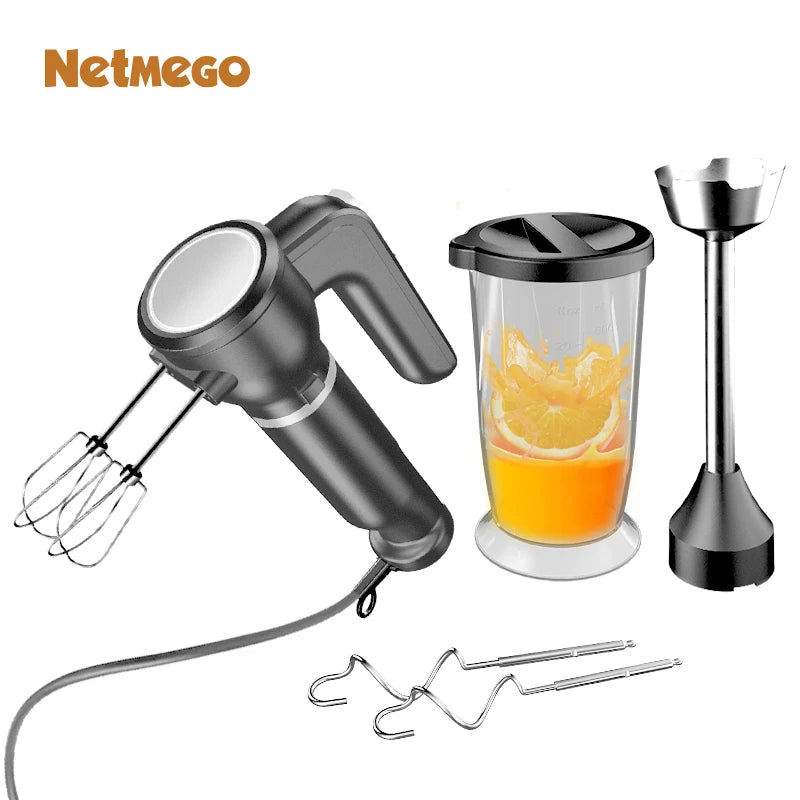 Manual Hand Blender 800 Peak Watt 1 Speed Immersion Blender And 7 Speed Hand Mixer Easy Glide Hand Blender Electric 600ml