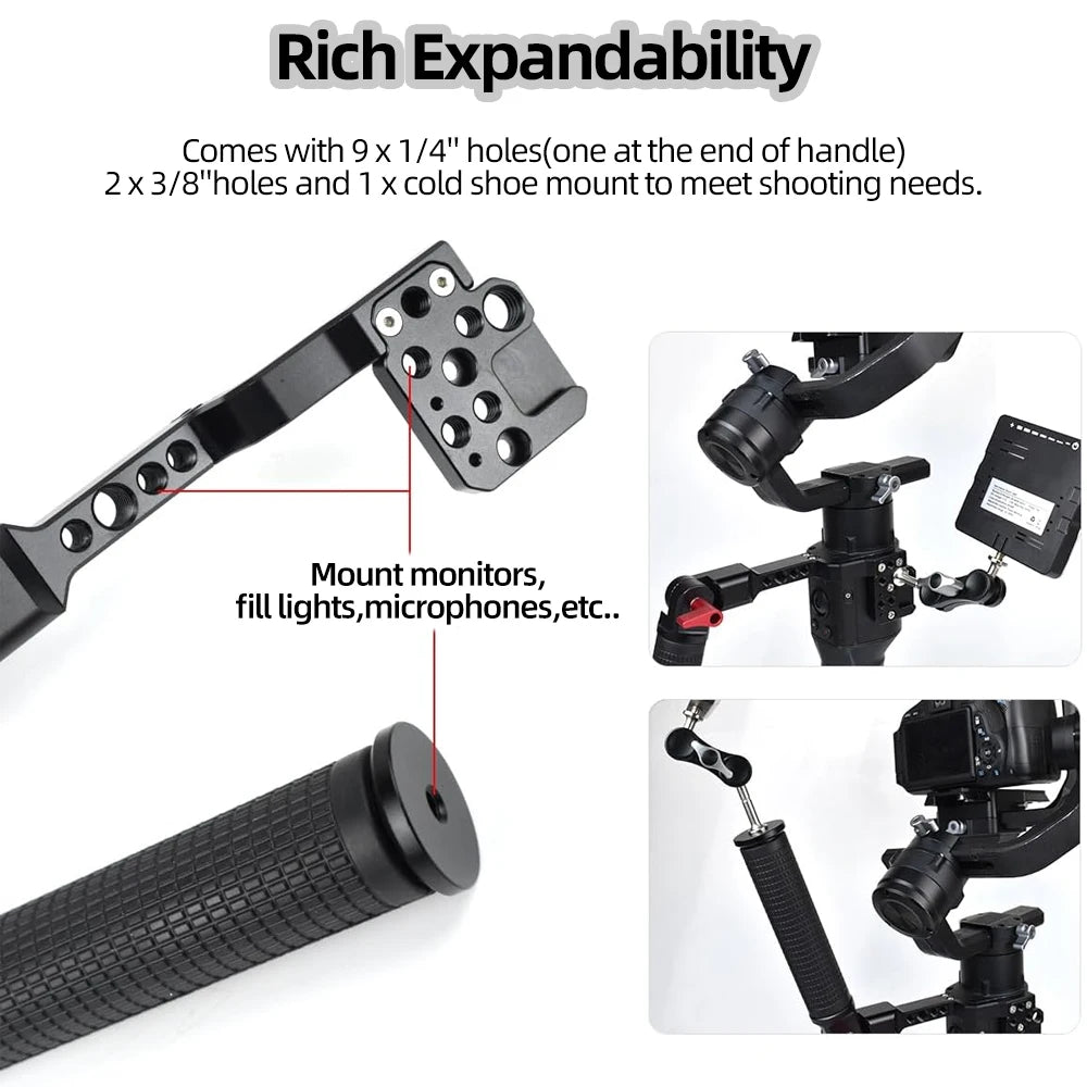 Gimbal Adjustable Handle Grip for DJI Ronin S SC RSC2 Stabilizer Handgrip Extension Bracket for Video Light Microphone Monitor