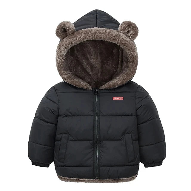 Winter Baby Kids Jacket For Girls Coats Lamb Wool Plus Velvet Thick Coats Toddler Children Outwear 1-6 Year Boys Cotton Jackets