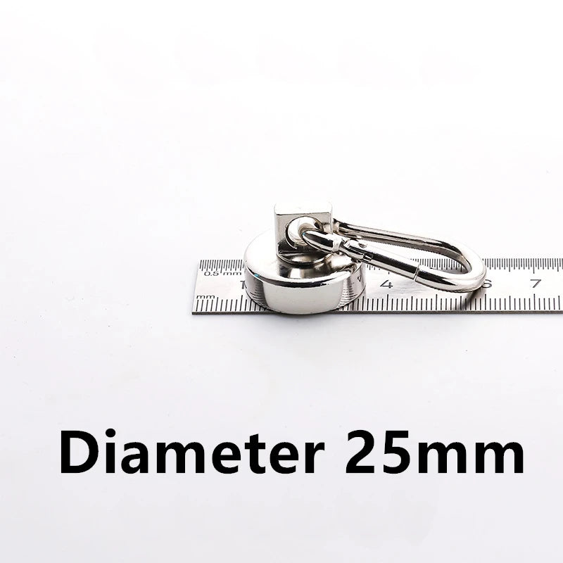 Strong Neodymium Magnetic Hooks 360°Rotation Carabiner Magnet Ring Keychain Hook for Home Refrigerator Kitchen Bathroom Hanging