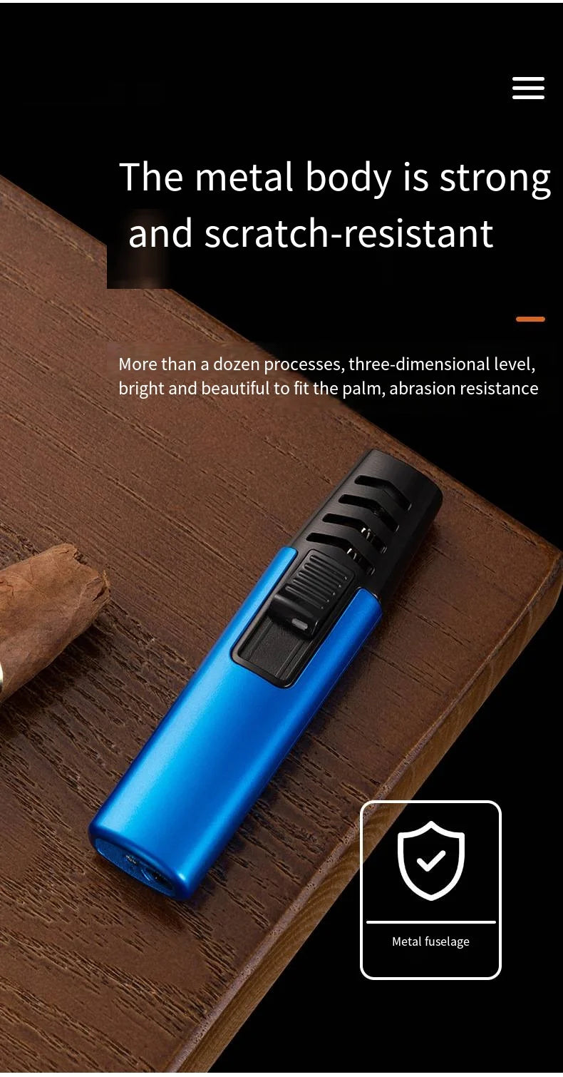 Metal Gradual Change Spray Gun Lighter Kitchen Lighter Household Small Tools Lighter BBQ Outdoor Lighter Practical Gadgets Gifts