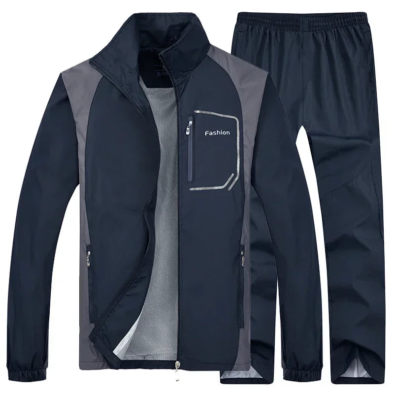 Men's Sweatsuit Tracksuit 2 Piece Jacket+Sweat pants Outfit Long Sleeve Jogging Running Athletic Basketball Sports Suit Sets