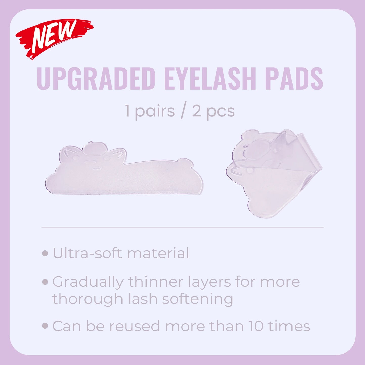 PERMANIA Different Shape Lash Perm Pads Softening Lifting Lashes Rod Shield Self-Adhesive Eyelash Curler Accessories Beauty Tool