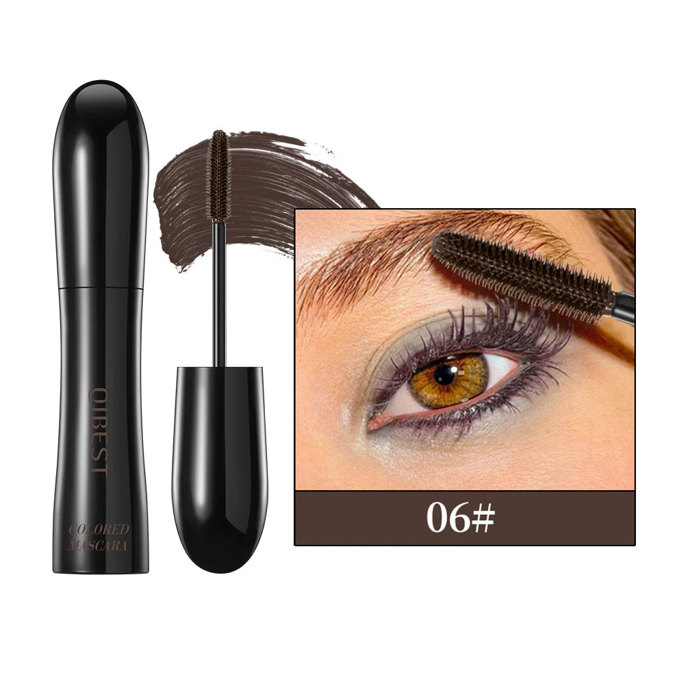 Chocolate Brown Mascara Colorful Curling Eyelash Extension Waterproof Fast Drying Lengthening Eye Black Lashes Makeup Lasting