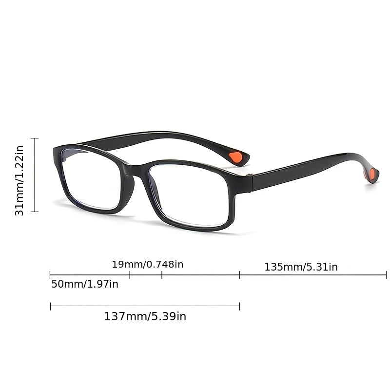 Viewring 20Pcs Square Frame Reading Glasses with Fashionable Color Matching and Presbyopia Glasses Suitable for Men and Women