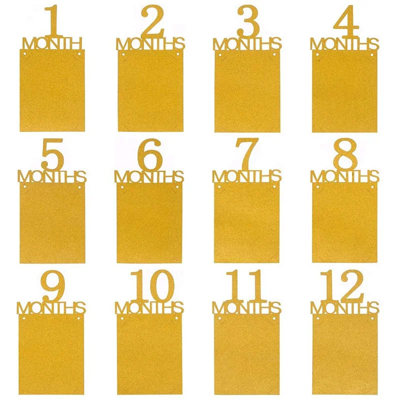 1st Birthday Baby Photo Banner Photo Frame Birthday Party Decoration Props Boys Girls 1st Birthday Party Decoration Photos