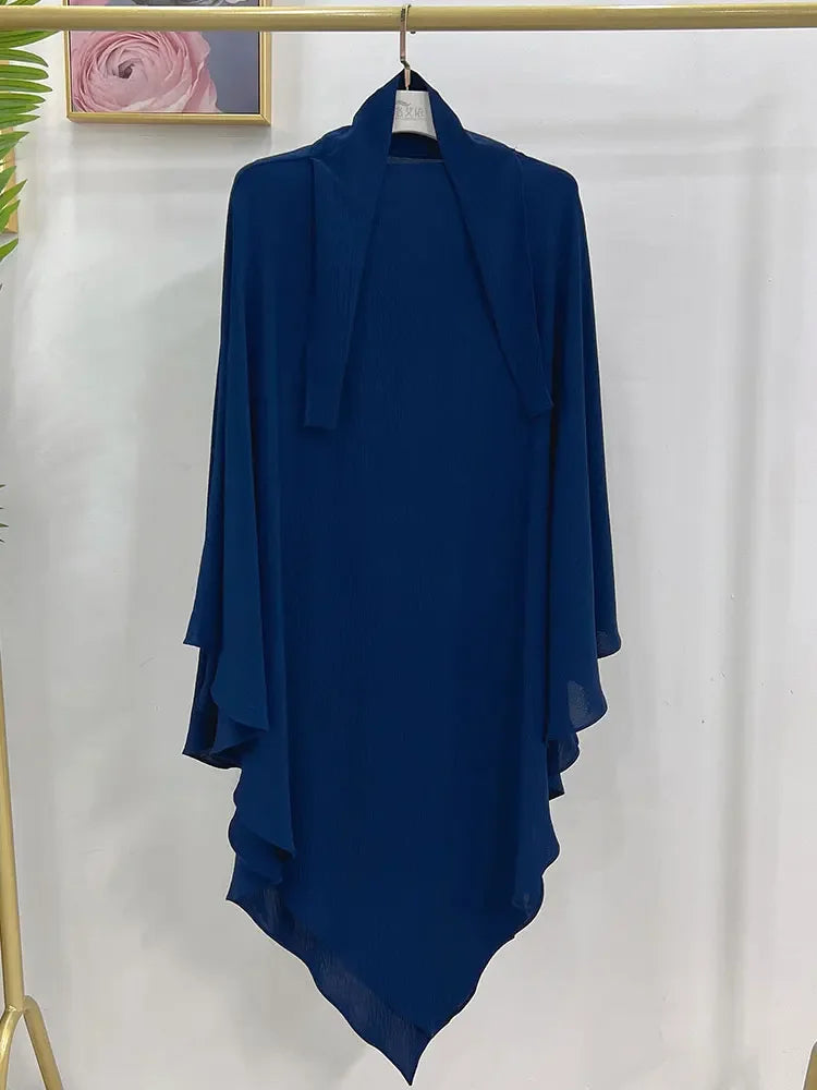 Eid Muslim Long Khimar Prayer Hijab for Women Ramadan Wrap Overhead Prayer Scarf  Islamic Dubai Saudi Niqab Headscarf 2024