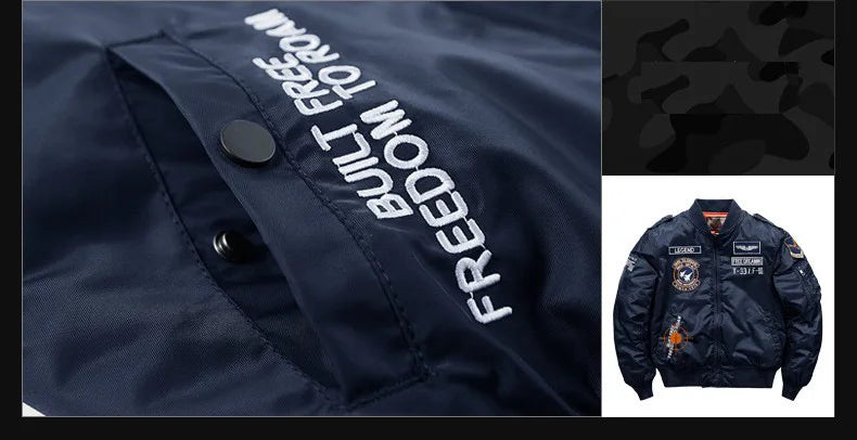Men's winter jacket 2025 model  Thick and warm coat Men's flight jacket  Thick and warm padded coat - With a stand-up collar