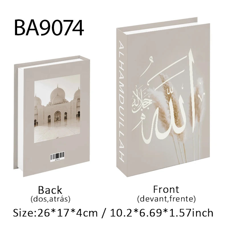 Islamic Mosque Kabaa Luxury Fake Book Home Decor Decorative Books Storage Box Simulation Book Coffee Table Interior Decoration