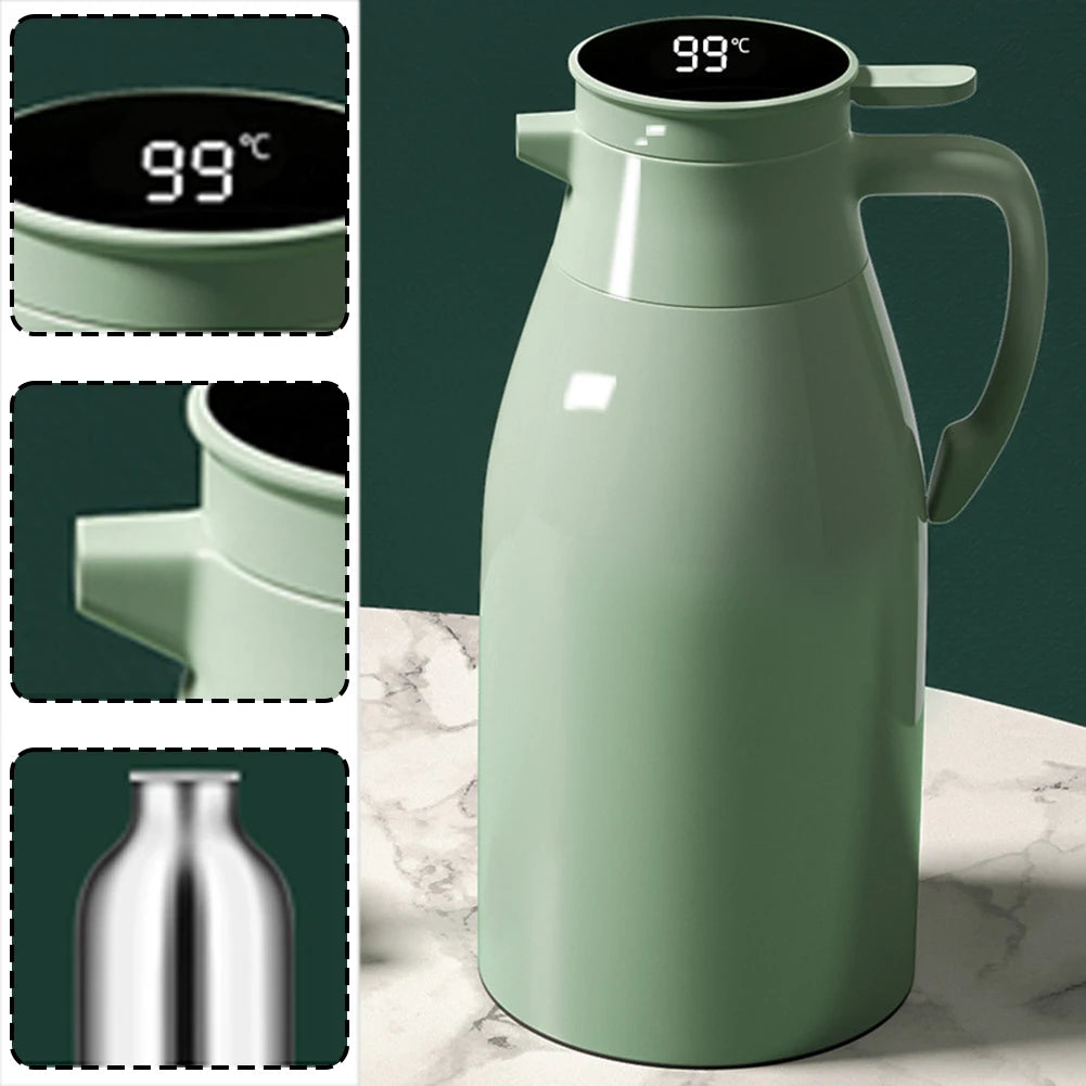 1/2l Insulated Water Bottle With Glass Insulated Liner Large Capacity Vacuum Flasks Kettle Thermal Jug For Home Winter Warm