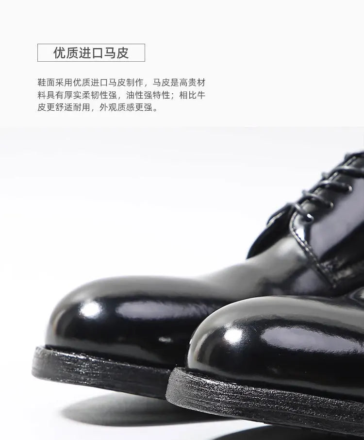 Men's Luxury Horsehide Oxford Shoes - Handcrafted Goodyear Welt Dress Shoes for Business/Wedding, Premium Formal Leather Shoes w