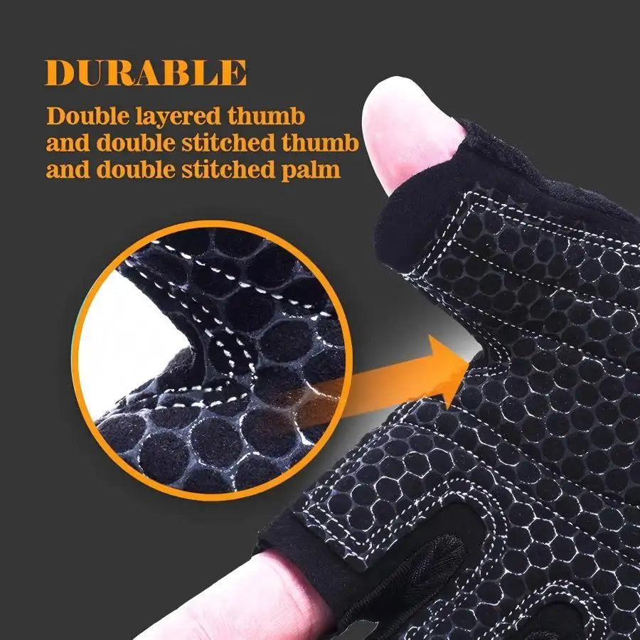 Ventilated Weight Lifting Gym Workout Gloves with Wrist Wrap Support for Men & Women,Full Palm Protection,for Weightlifting