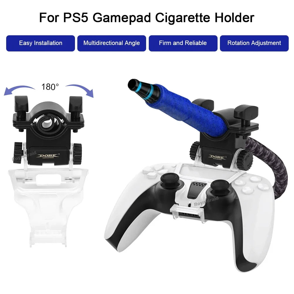 For PS5 Hookah Hose Holder Shisha Aluminum Handle Holder For Playstation5 Game Controller Chicha Narguile Water Smoking Accessor