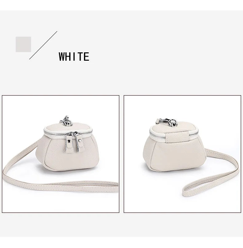 Ladies Genuine Leather Cosmetic Bag Fashion Cosmetic Case Makeup Bag Women Clutch Mini Toiletry Bag Cosmetic Pouch with Lanyard