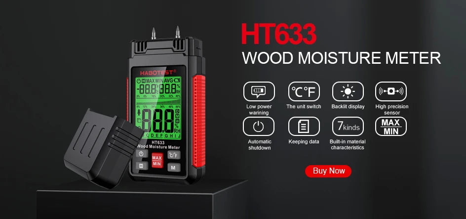 HABOTEST HT650 Digital Infrared Thermometer-50~380/550/800 Laser Non-Contact Pizza BBQ Grill Engine Industry IR Thermometer Gun