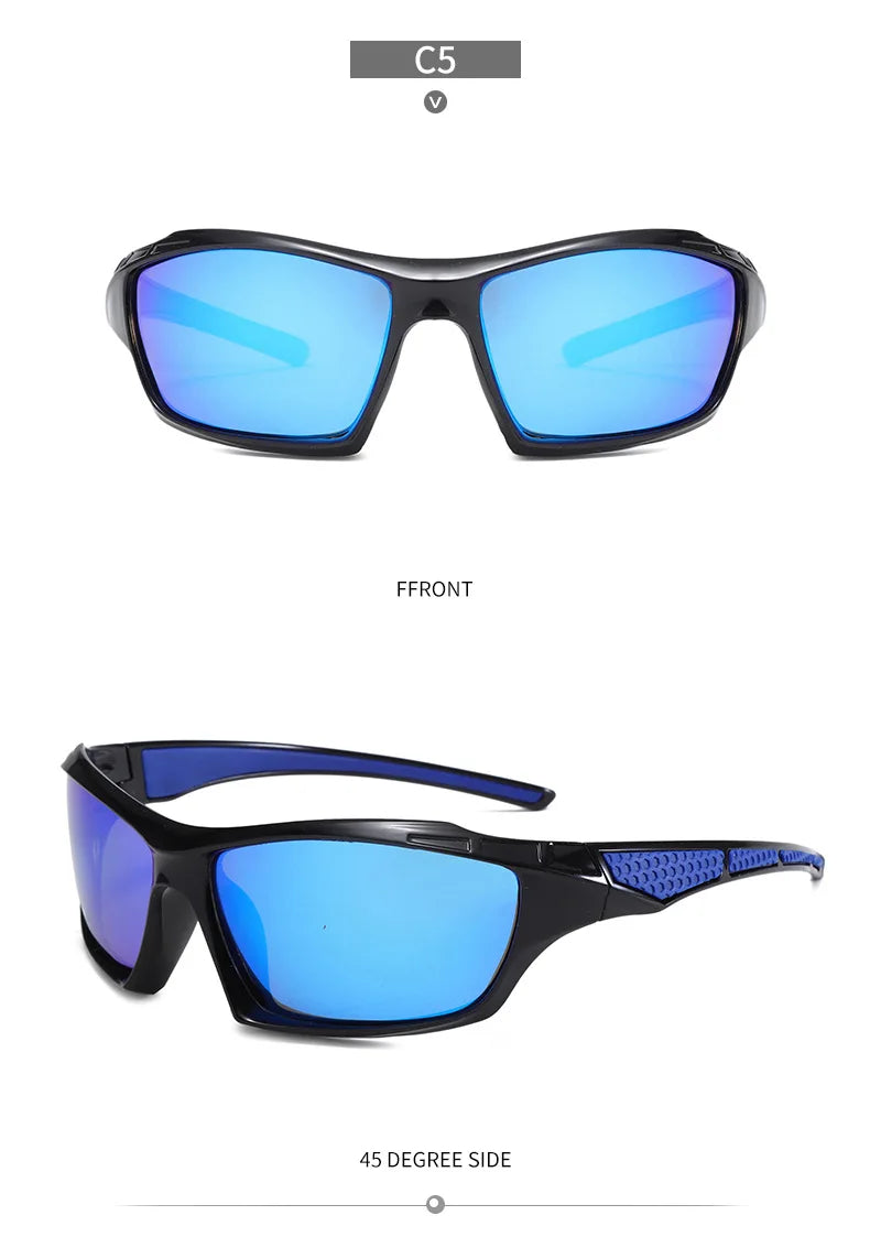 Outdoor cycling Polarized Sunglasses Men Frame Sport Sun Glasses Driver Retro Goggles eyewear go fishing Cool UV400 Anti-Glare