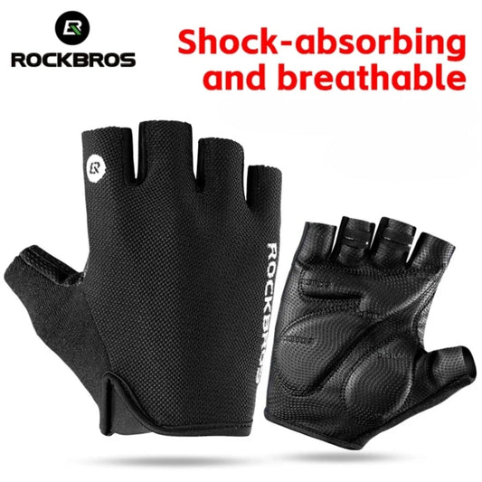 ROCKBROS Cycling gloves breathable half finger gloves racing bike gloves anti slip mountain bike gloves cycling equipment gloves