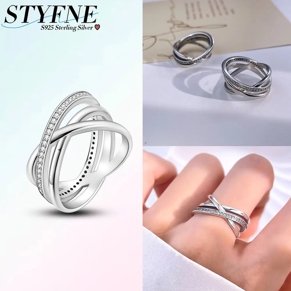 Sterling Silver 925 Sun Moon Heart Shiny Zircon Original Finger Ring Luminous Dreamcatcher Rings for Women Fine Jewelry Gifts