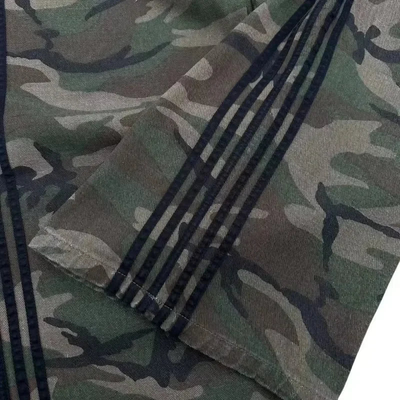 Men's pants camouflage sweatpants retro trend classic women's pants oversized loose wide-legged pants street versatile jeans