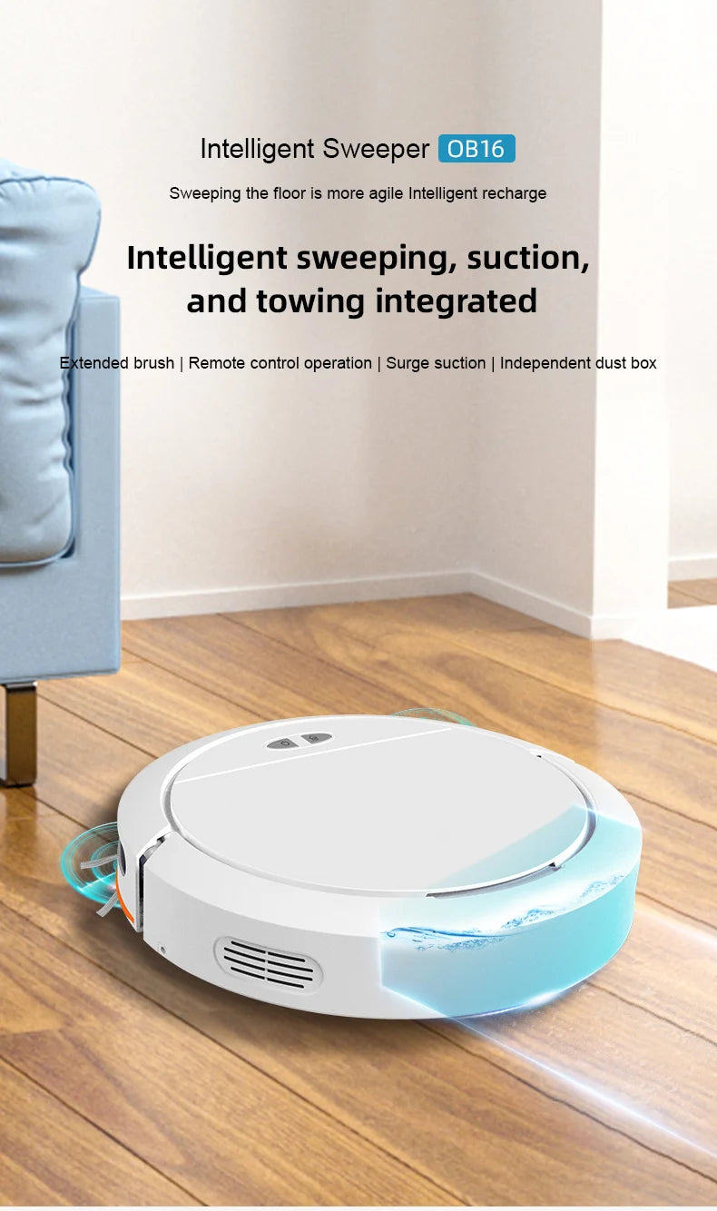 Robot Vacuum Cleaner, Fully Automatic Sweeping, Suction and Mopping Machine, Intelligent Three in One Lazy Vacuum Cleaner