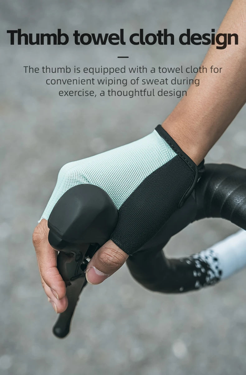 ROCKBROS Cycling gloves breathable half finger gloves racing bike gloves anti slip mountain bike gloves cycling equipment gloves
