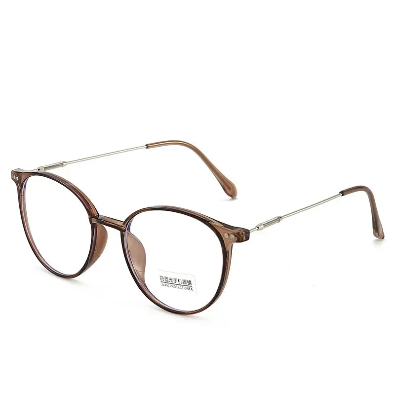 New TR90 Myopia Frames for Men and Women Retro Oval Spring Leg Optical Frames Fashion Hot Sale Glasses Frames Wholesale