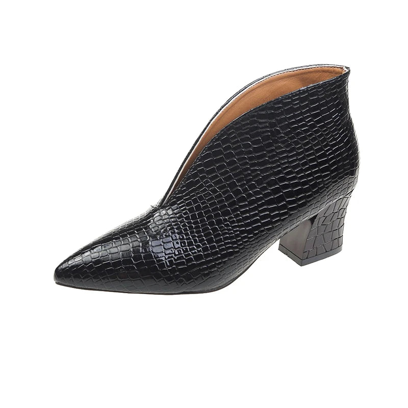 Women Boots High-heeled Shoes 2024 Spring Autumn New Fashion Pointed Thick High Heels Boots Women Shoes Comfortable Temperament