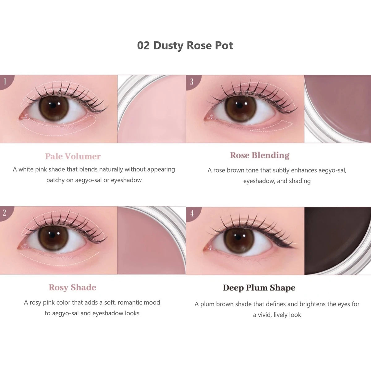 rom&nd HANALL EYEPOT LINER,Silky Creamy Texture,Long-Lasting&Pigmented,Four-in-One Design,Natural Daily,K-Beauty,Korean Makeup