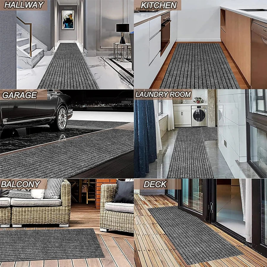 Striped Carpet Classic Door Carpet Kitchen Floor Mat, Closely Attached To The Ground, Anti Slip and Anti Fouling,strong Adhesion