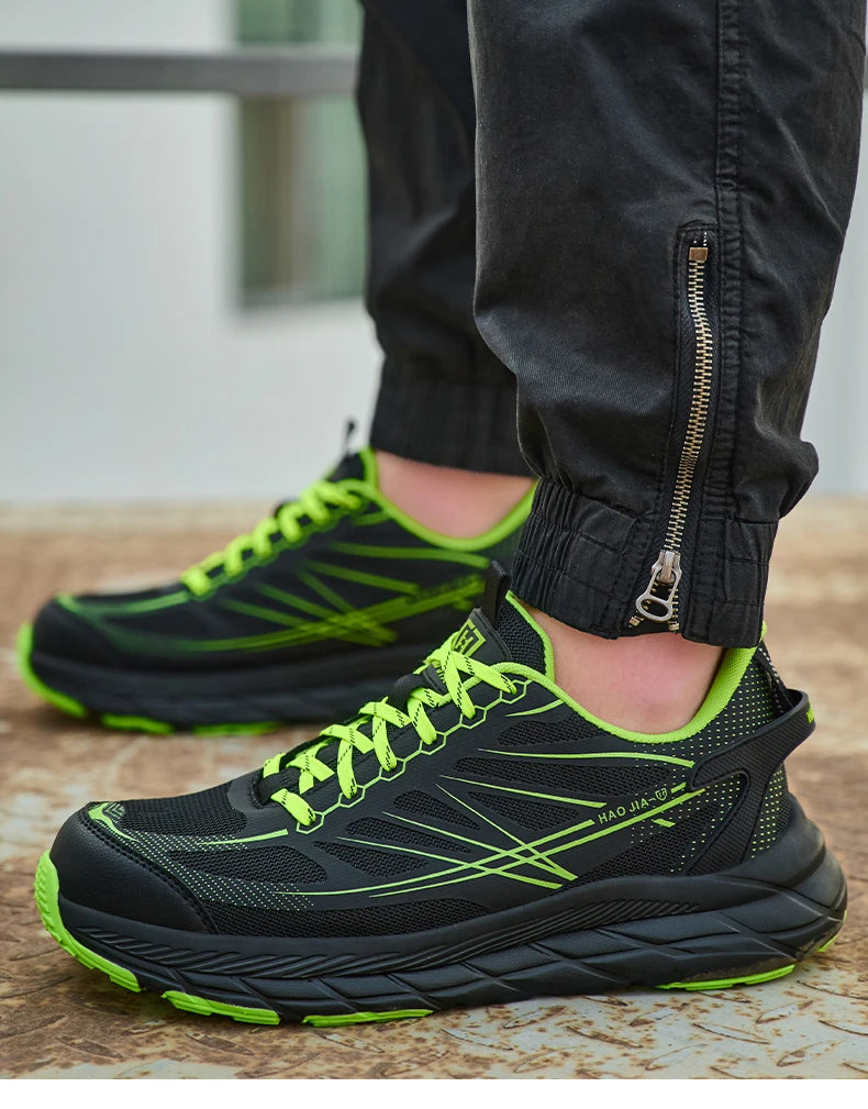 Lightweight Steel Toe Shoes Work Sneakers Safety Shoes Men Anti-Smash Anti Puncture Indestructible Shoes Security Breathable