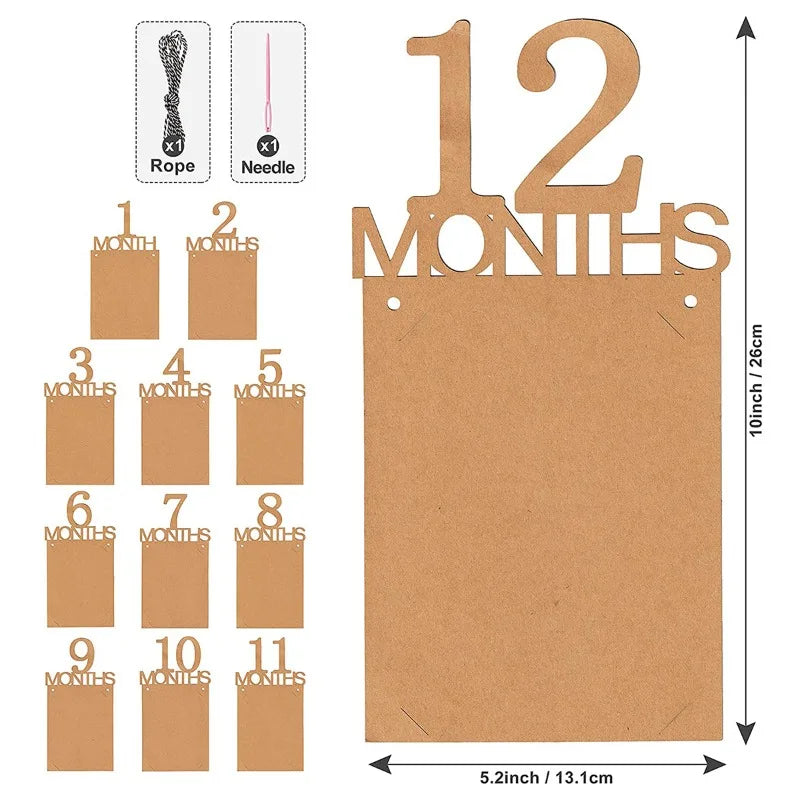 1st Birthday Baby Photo Banner Photo Frame Birthday Party Decoration Props Boys Girls 1st Birthday Party Decoration Photos