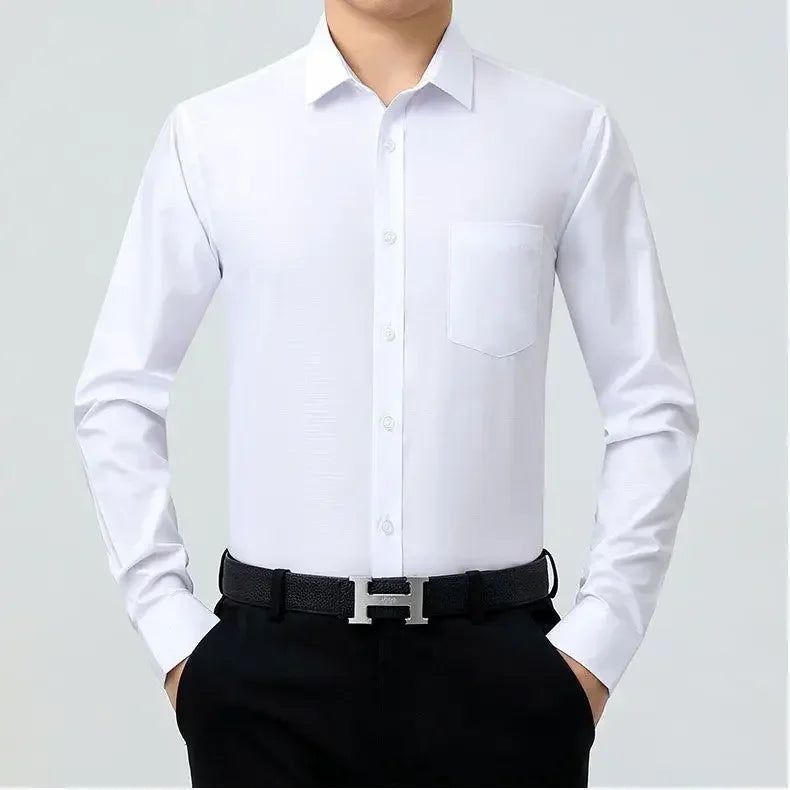 100% Silk Shirts for Men 2023 Spring Men Shirt Long Sleeve Men Clothing Casual Business Man Shirt Tops Camisa Masculina