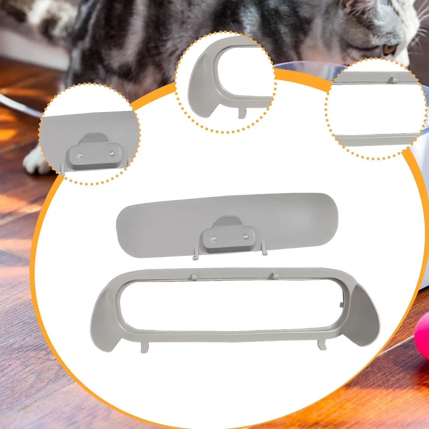 Self Cleaning Cat Litter Box Cover Part Supplies Detachable Pet Accessories Lid Door Accessory for B0001-b9999 Collecting Feces