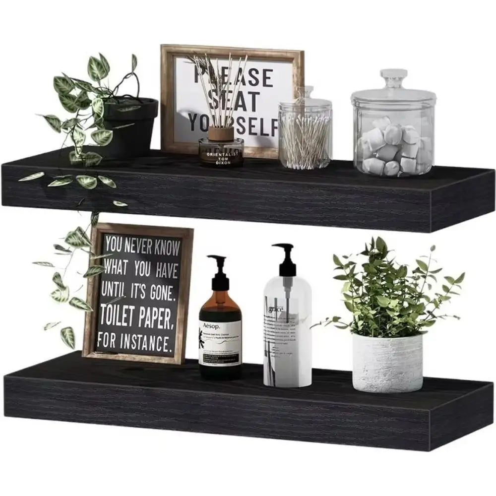 Solid Wood Solid Wooden Floating Shelves Wall Mounted Storage Rack Wall Mounted Bookshelf Floating Design Book Shelf