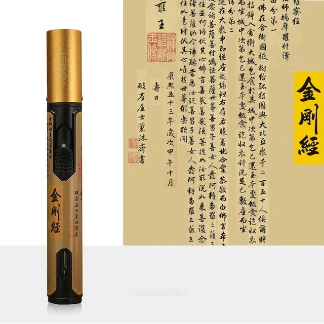 HONEST Metal Torch Windproof Lighter Refillable Pen Lighter Jet Flame Butane Lighter Kitchen BBQ Candle Camping Men's Gadget