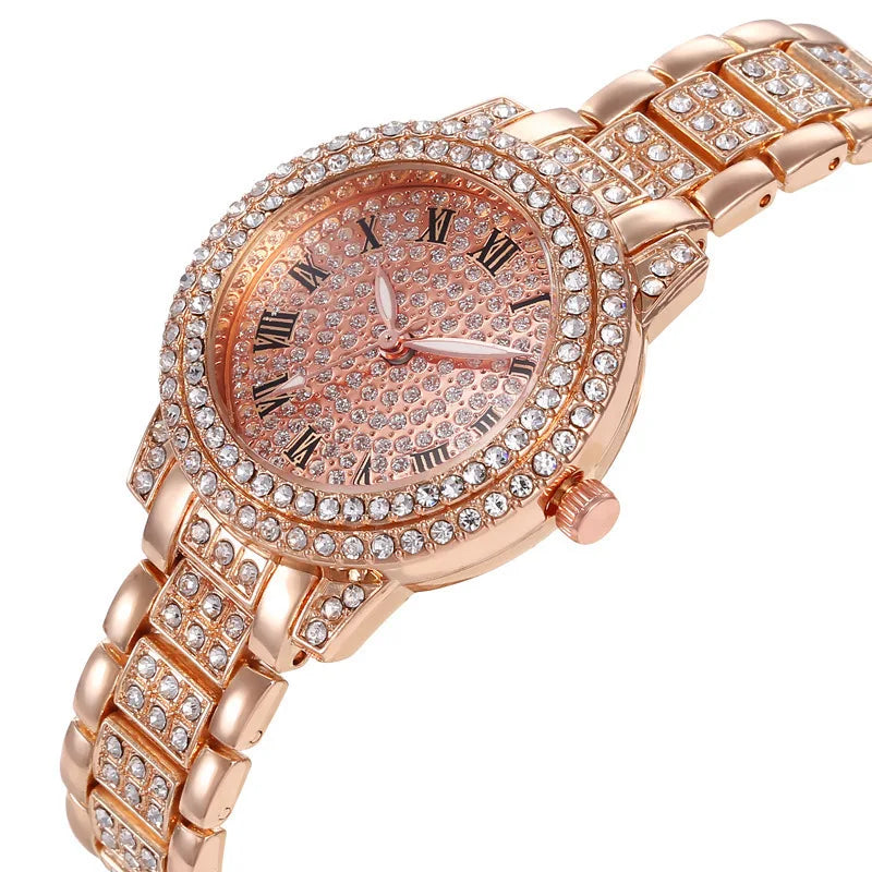 Luxury Full Diamond Watches For Men Top Brand Hip Hop Iced Out Arab Number Watch Men Fashion Steel Waterproof Clock Dropshipping