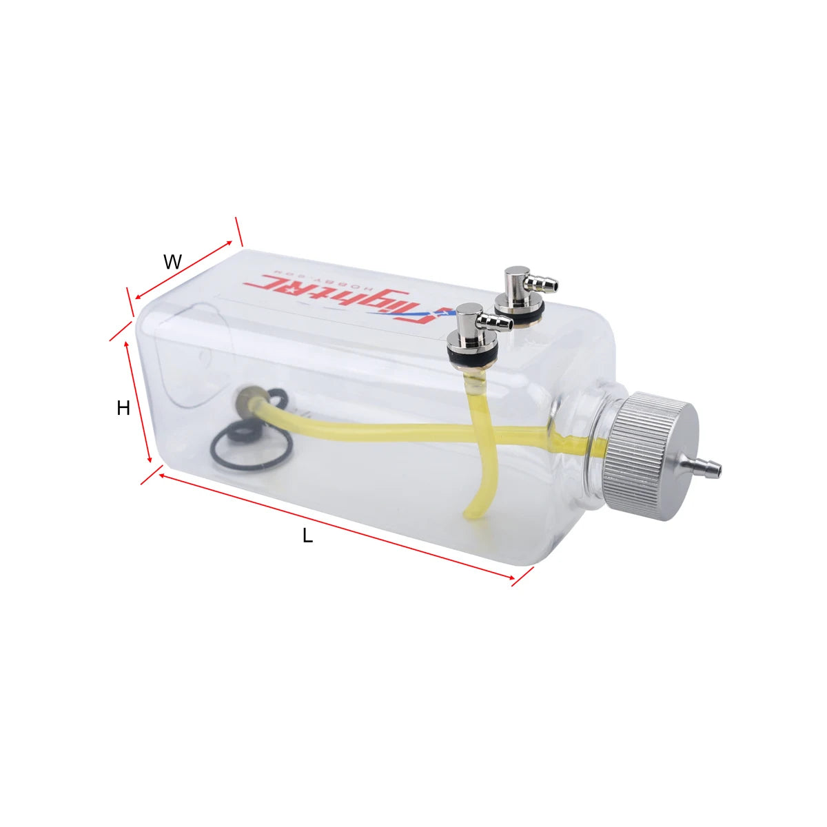 RC Fuel Tank Transparent Plastic Bottle 260/360/500/700/1000/1500 ML/CC CNC Aluminum Alloy for Gas and Nitro Airplane Model