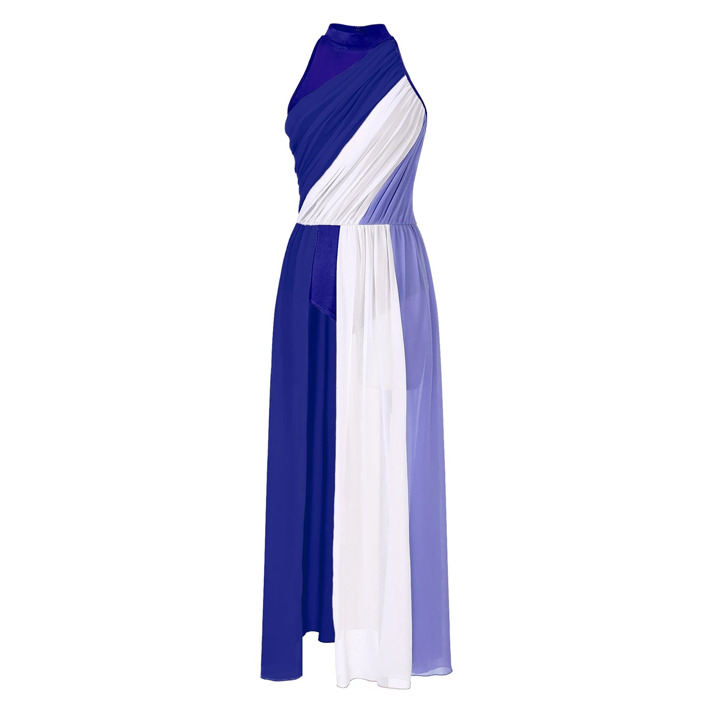 Women Ladies Lyrical Praise Dance Dress Performance Costume Modern Contemporary Celebration of Spirit Dancewear Split Long Dress