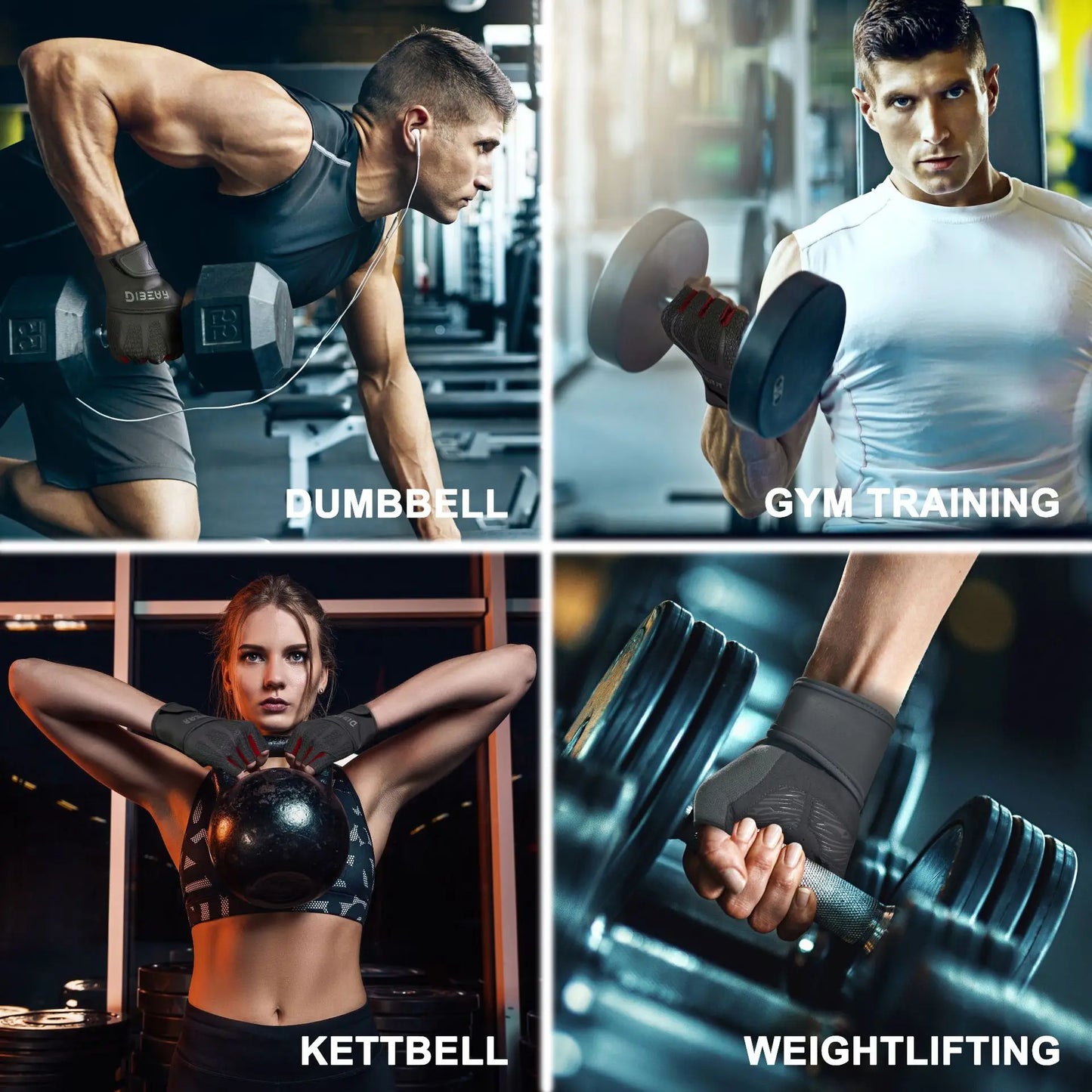 Gym Weight Lifting Gloves Fitness Outdoor Body Building Training Sports Exercise Cycling Anti Slip Workout Gloves for Men Women