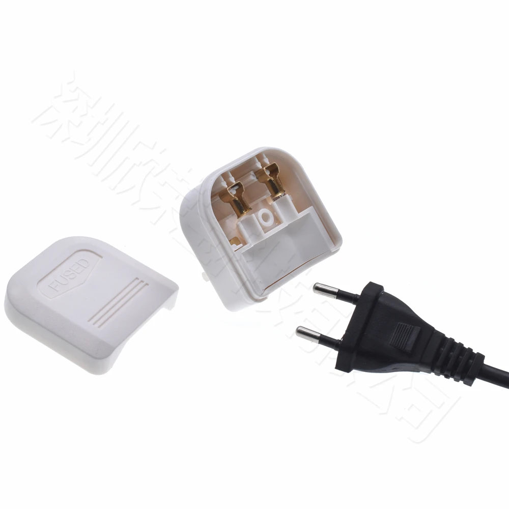 European EU 2Pin to UK 3Pin Power Socket Travel Plug Japan European EU to UK Travel Adapter Electrical Charger Adapter Converter