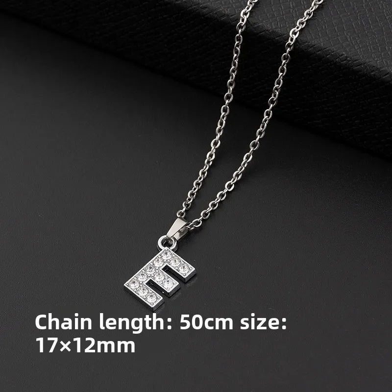 26-Letter Necklace Pendant Alphabet Jewelry Necklace Fashion Decorative Necklace
