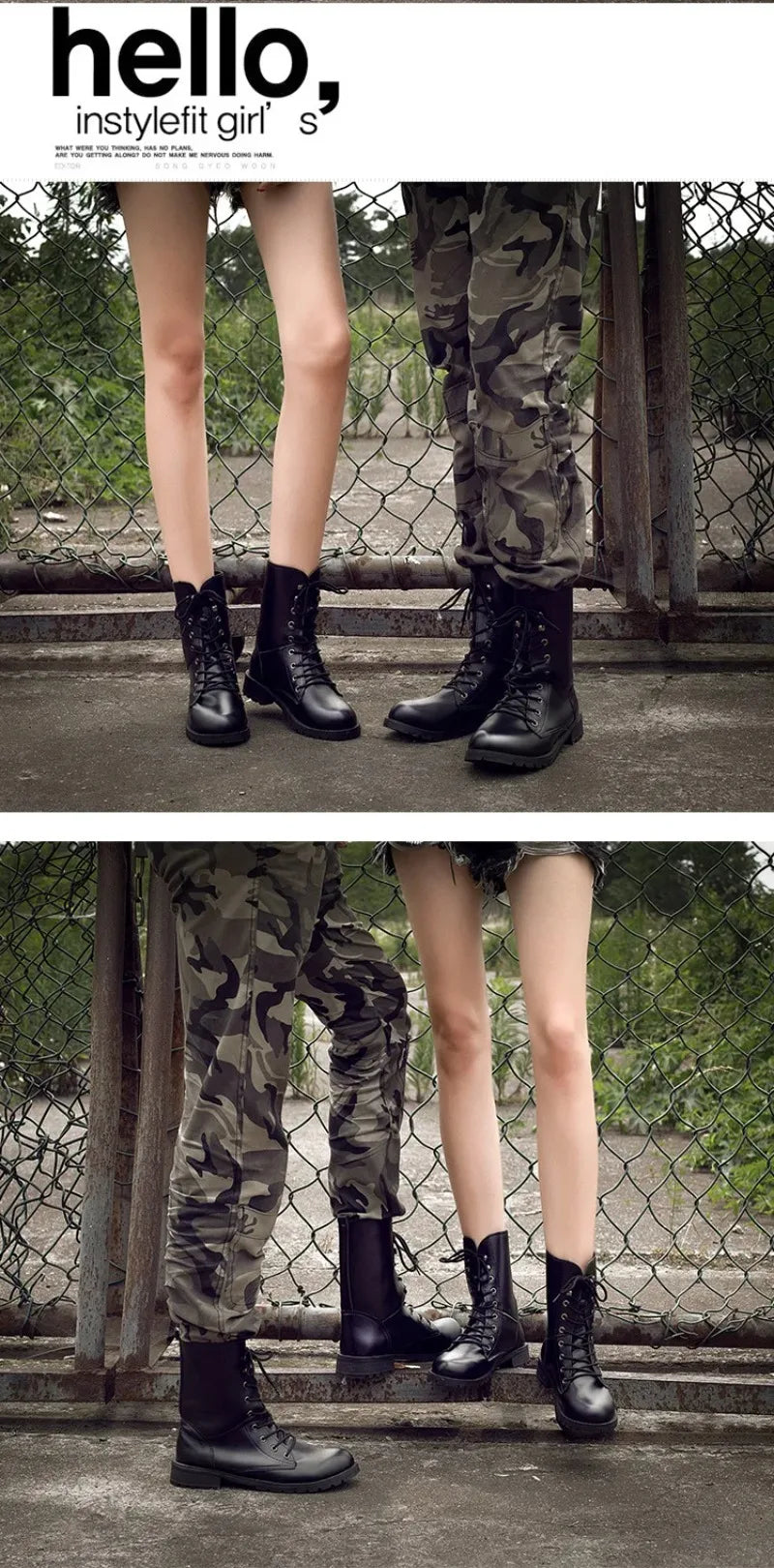 Women's Boots 2026New Casual High Top Boot Fashion Women Motorcycle Boot Classic Black Mid-calf Leather Boots Women Ankle Boots