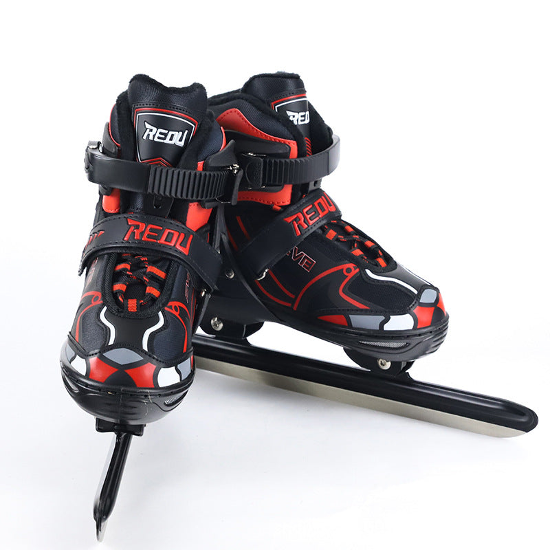 Professional Ice Hockey Skates Shoes Ice Skating Blade Shoe Thermal Beginner Adult Teenagers Kids Roller Skate Adjustable Size